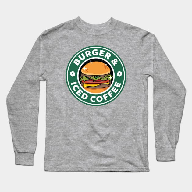 Burger and Iced Coffee Long Sleeve T-Shirt by spacedowl